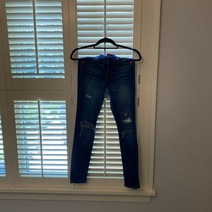 Madewell ripped blue jeans